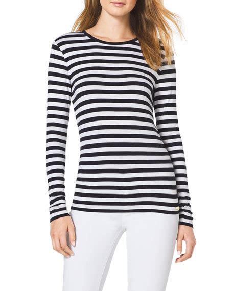 michael kors stripe knit tops